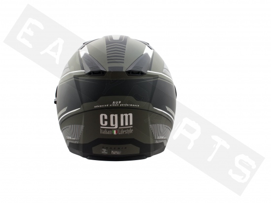 Helmet Demi Jet CGM 130G Phoenix Matt Green (double visor)